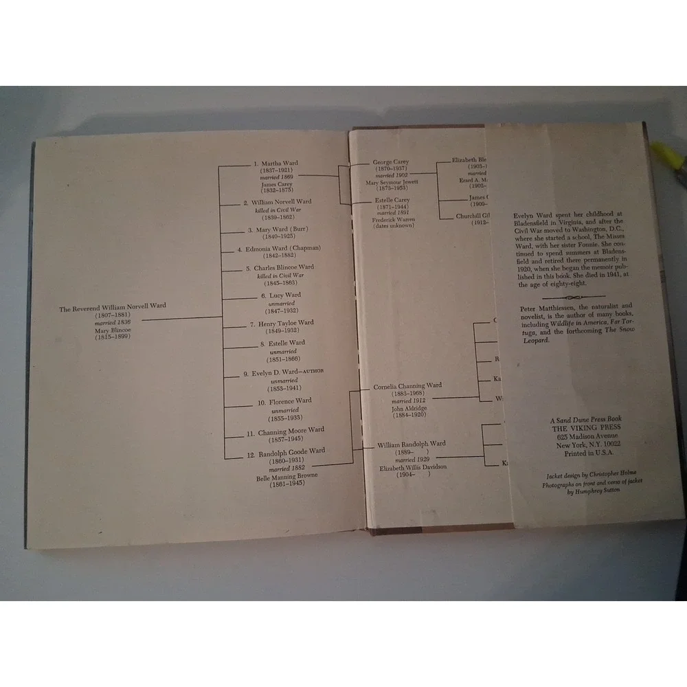 The Children of Bladensfield Evelyn D. Ward 1978 Post Civil War autobiograhy